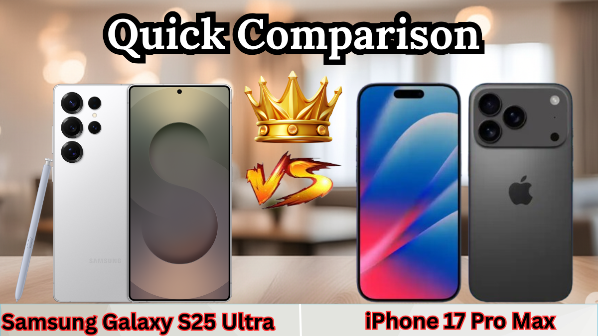 iPhone 17 Pro Max and the Samsung Galaxy S25 Ultra Comparison